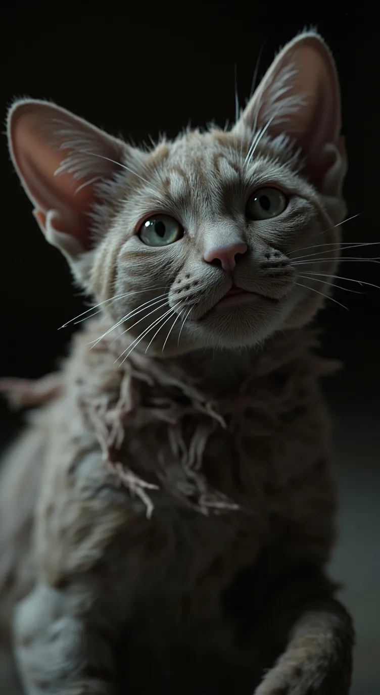 ai character: Very weak cat background