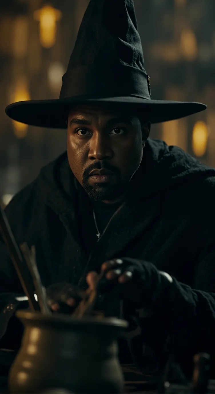 ai character: Kanye the witch background
