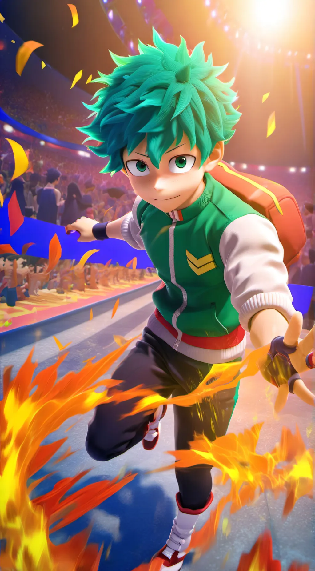 ai character: izuku midoriya  background