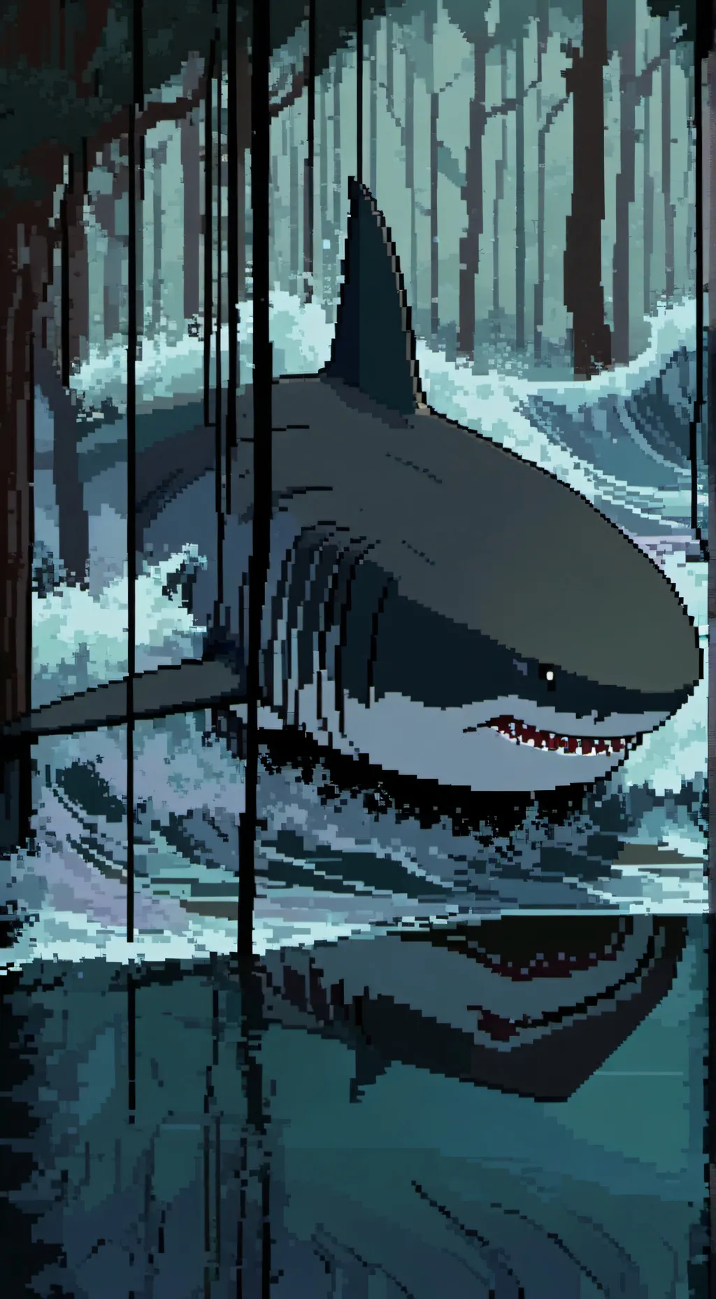 ai character: Shark x turtle gay background