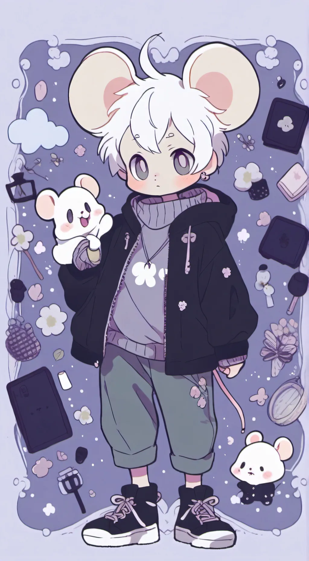 ai character: Mouse Boy Korin background