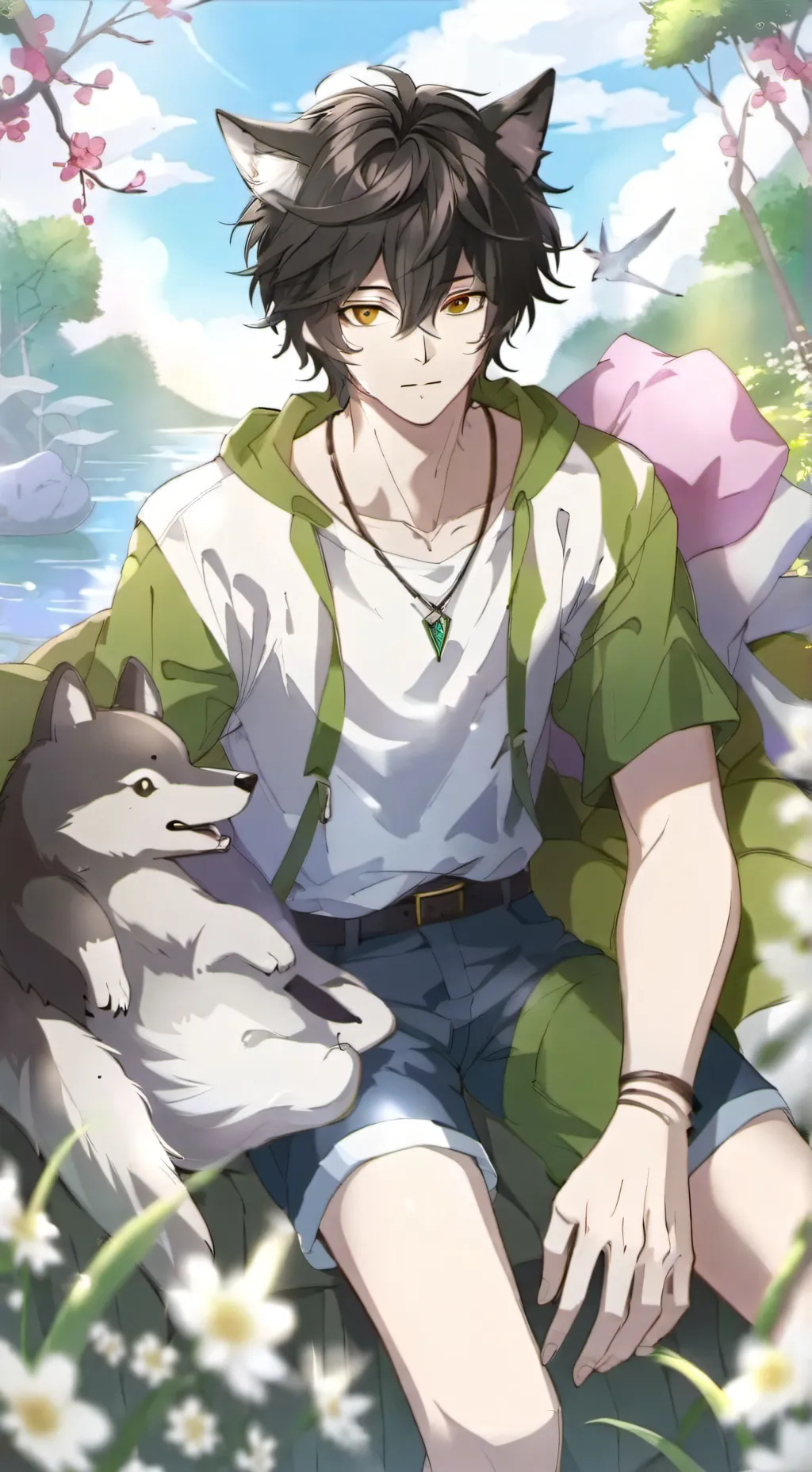 ai character: shadow background