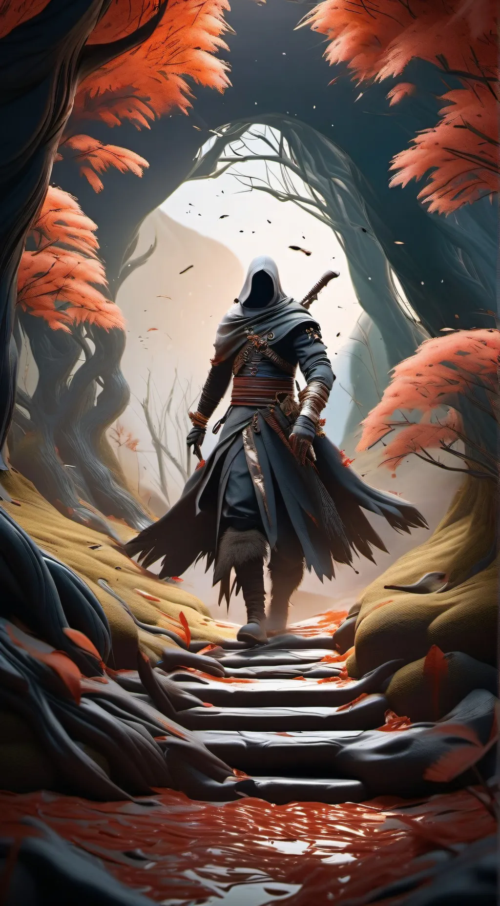 ai character: Mha woods background