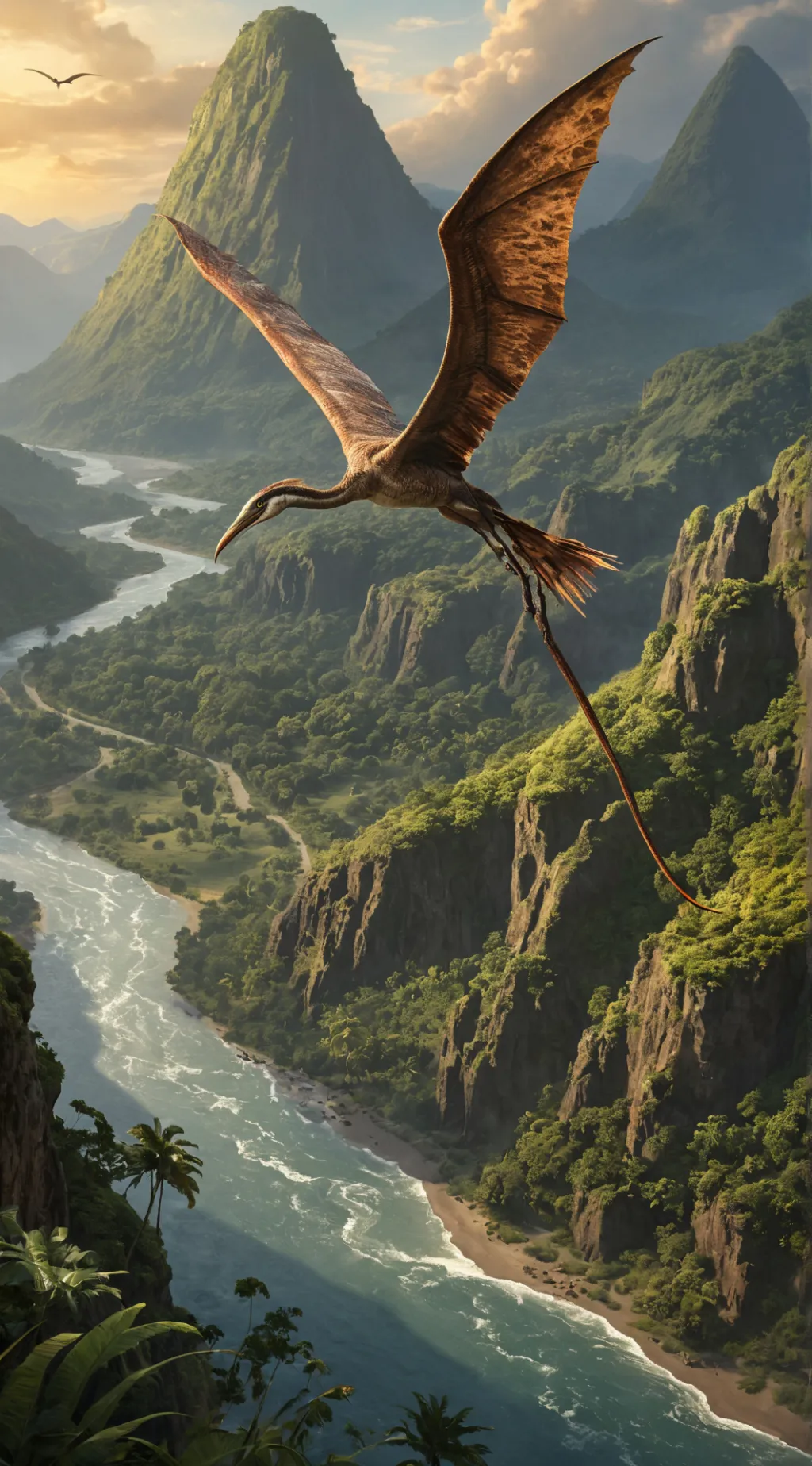 ai character: Quetzalcoatlus background