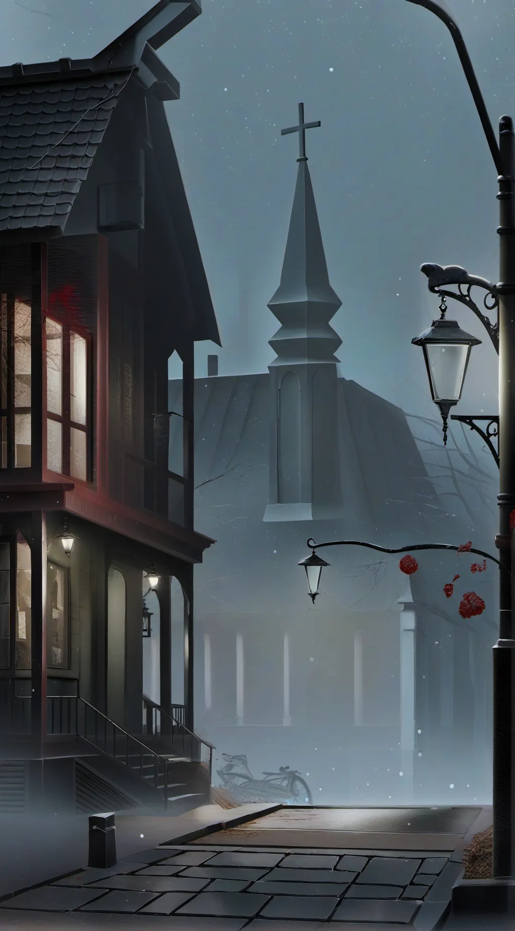 ai character: new house background