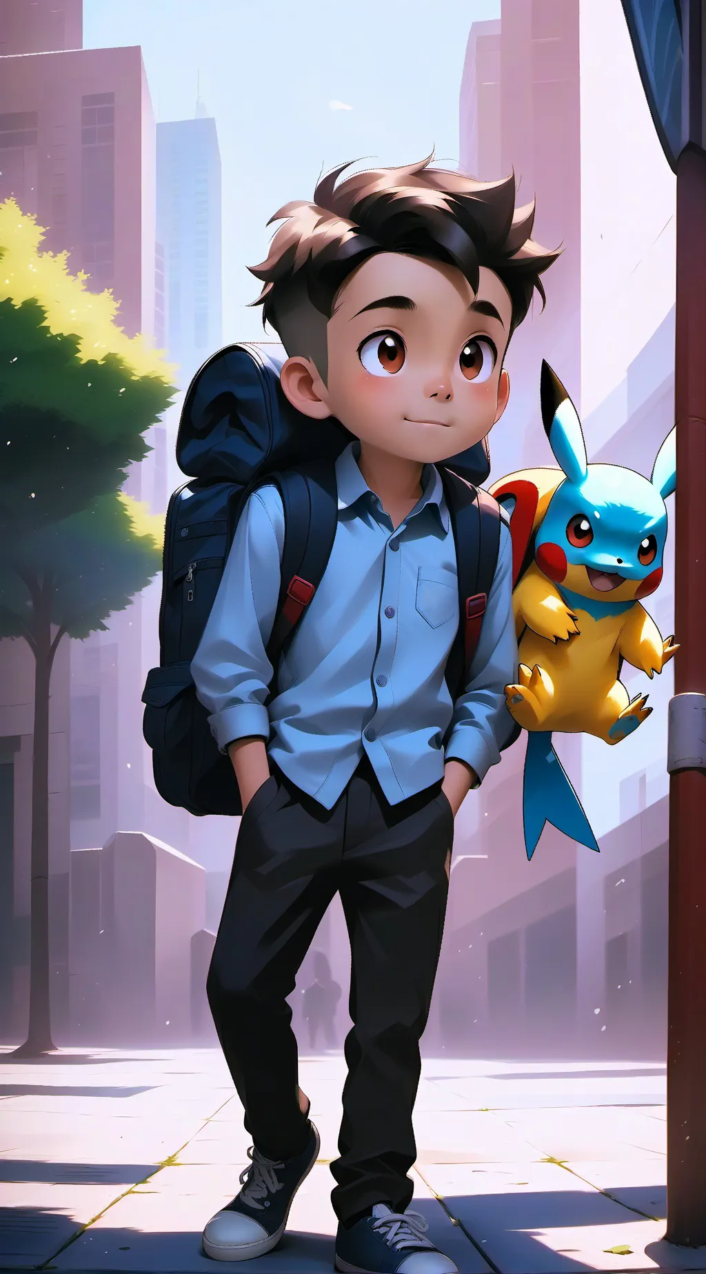 ai character: bfdi school background