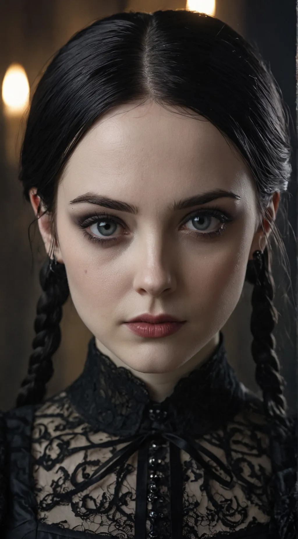 ai character: Wednesday Addams background