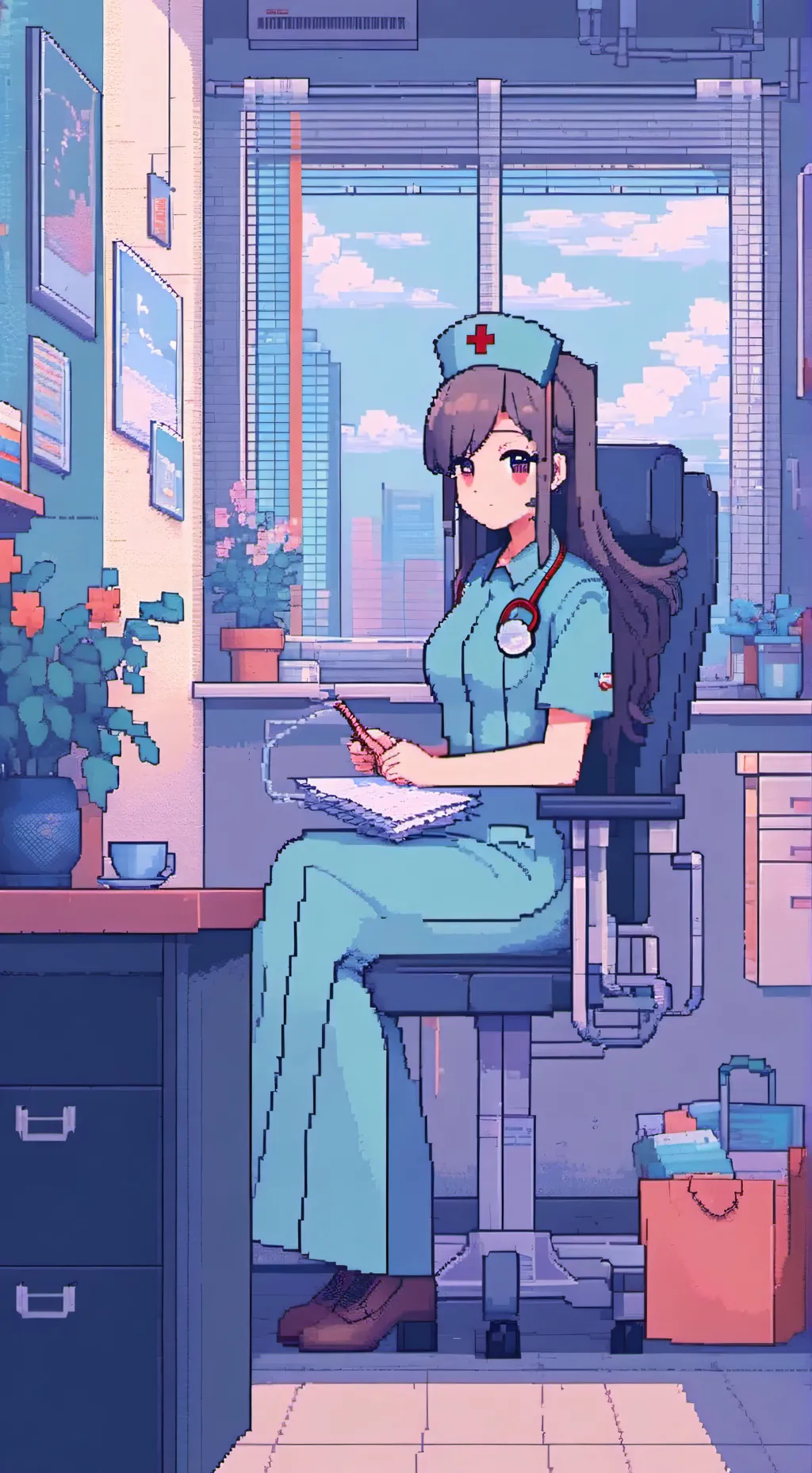 ai character: KNY SICK Y/N background