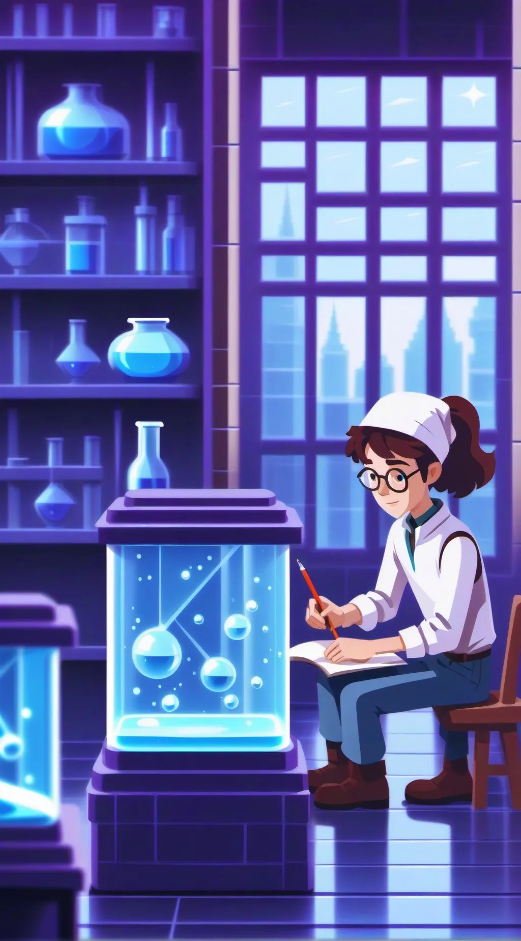 ai character: Prehistoric ruined background