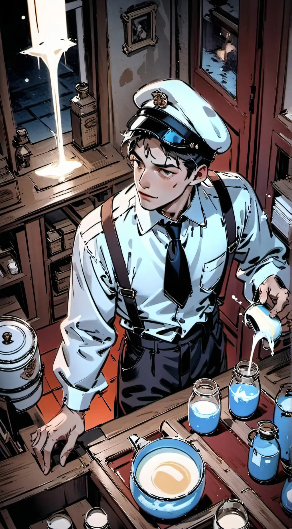 ai character: doorman background