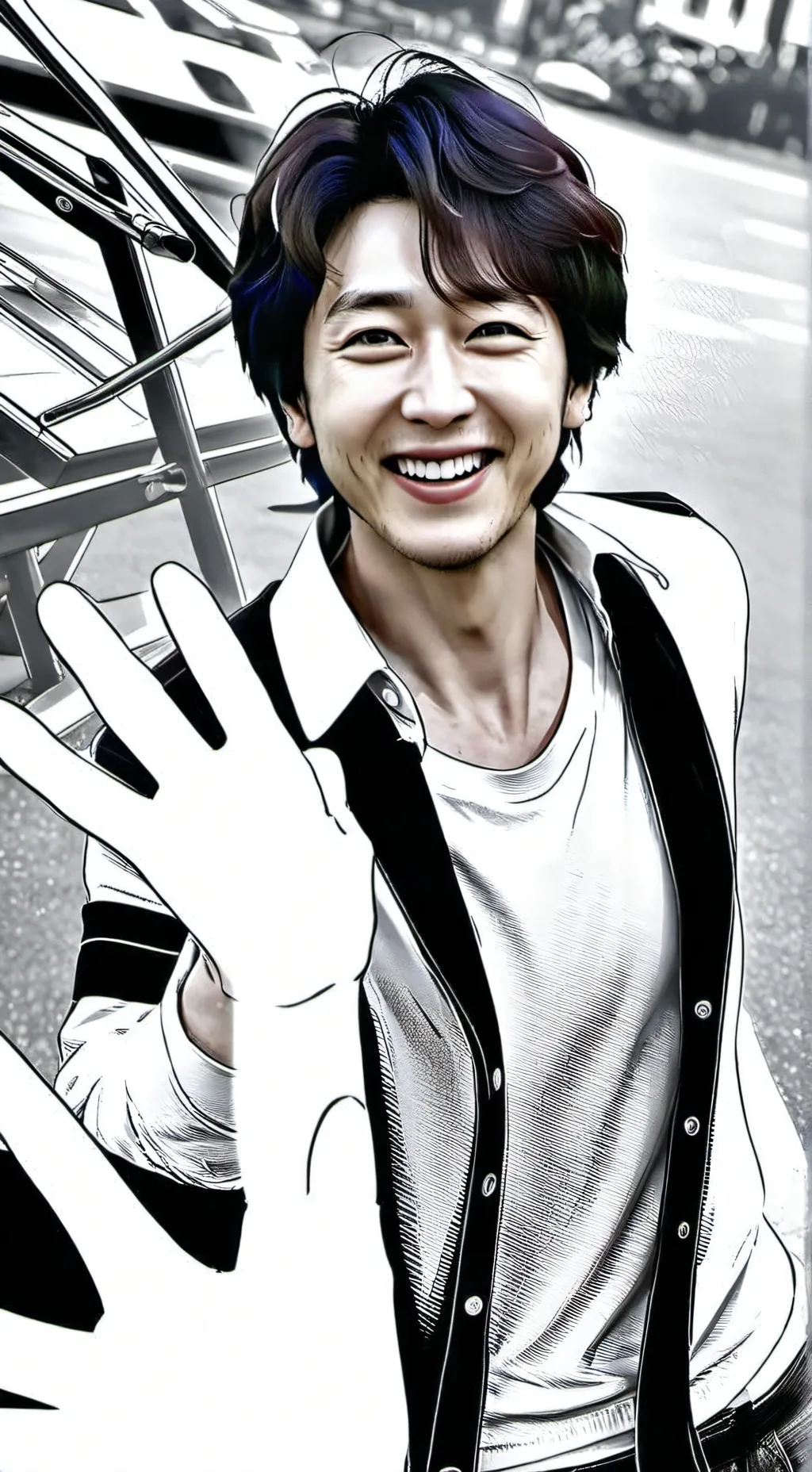 ai character: Gi-hun player 456  background