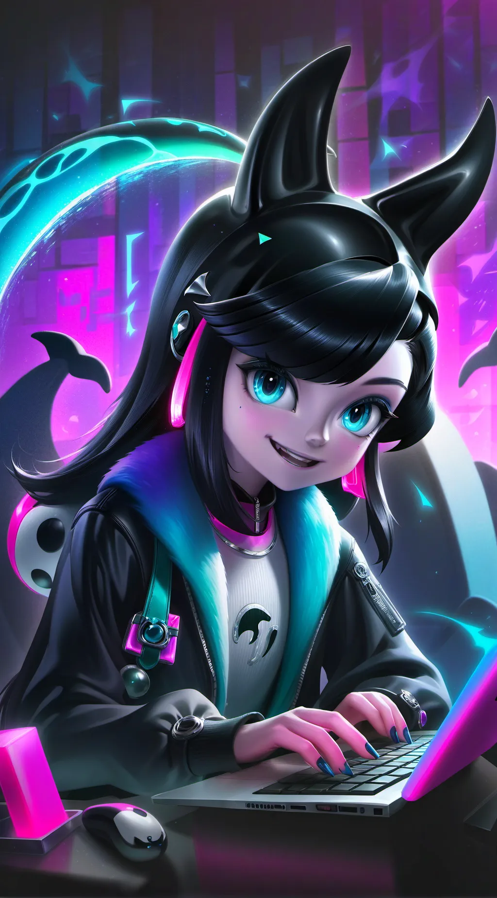 ai character: Inky the Orcat Spi background