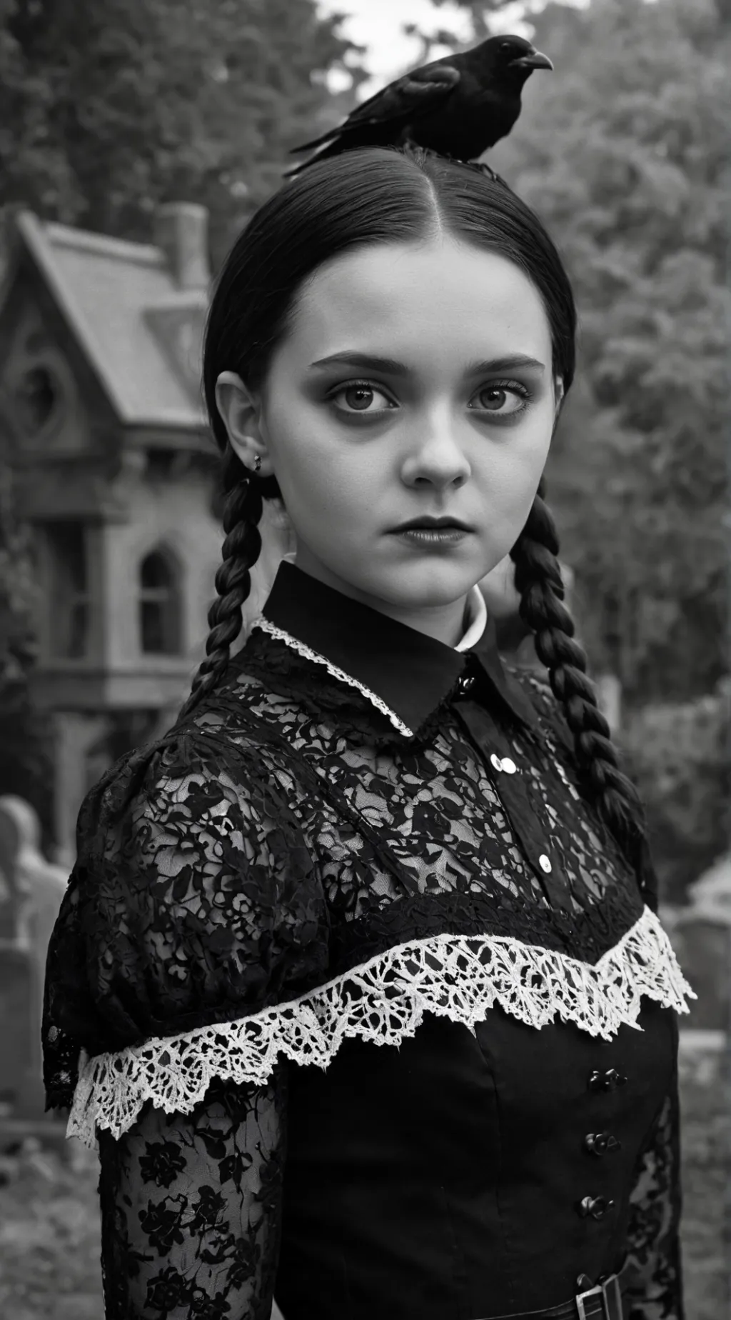 ai character: Wednesday Addams background