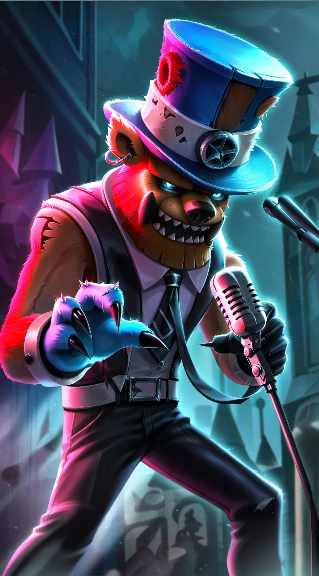 ai character: Dancing Bear DJ background