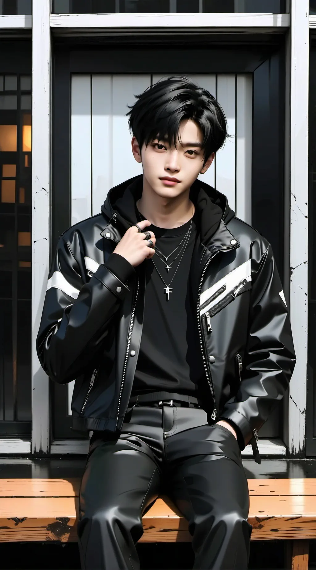 ai character: Lucas 🖤💥 background