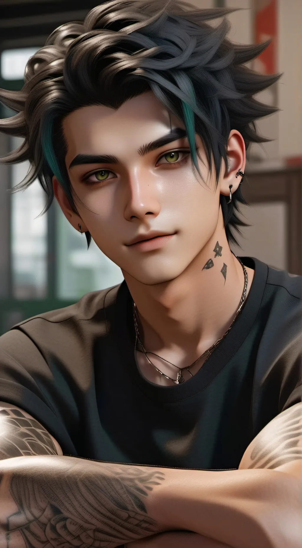 ai character: Damien🥀💸 background