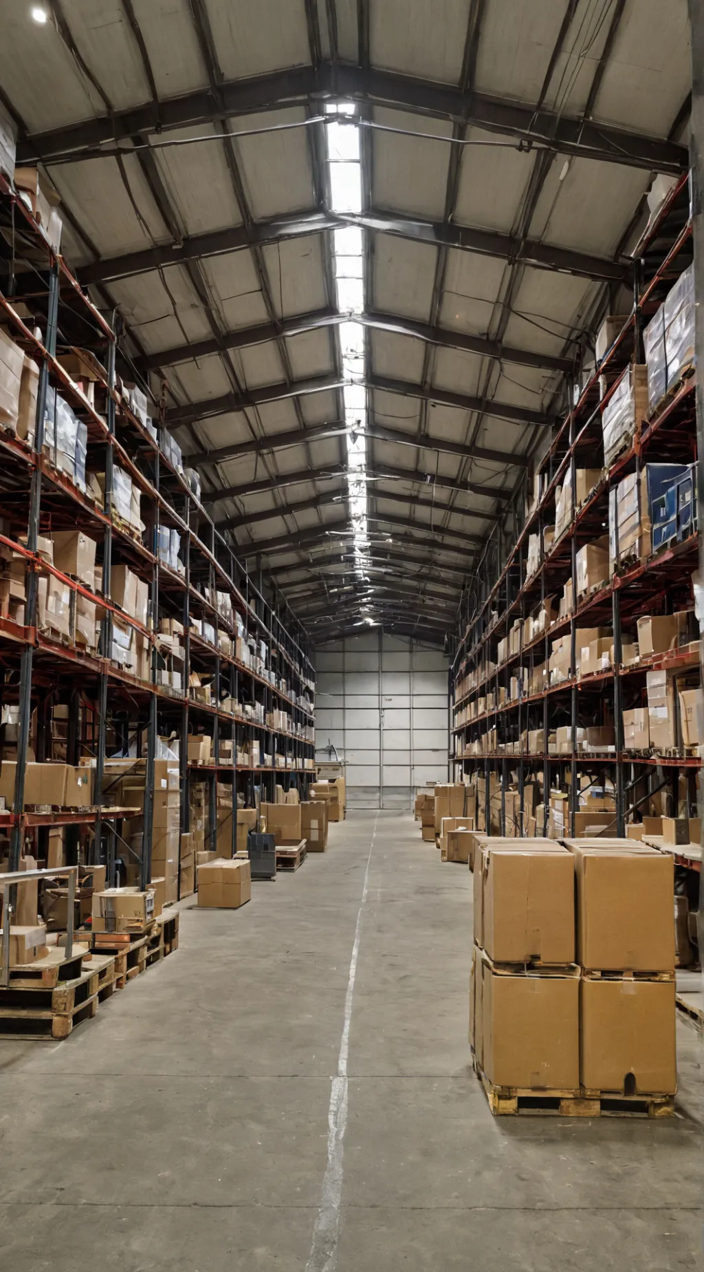 ai character: warehouse  background