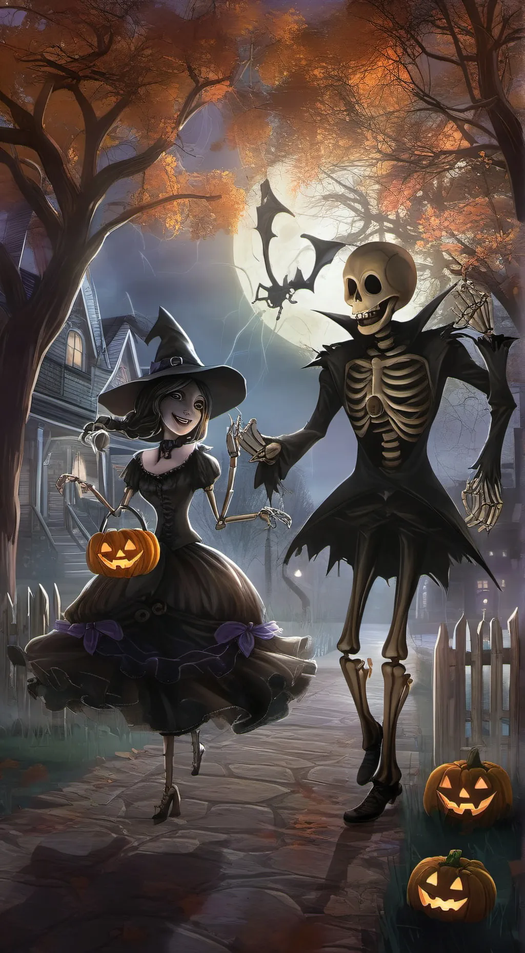 ai character: MD Halloween  background