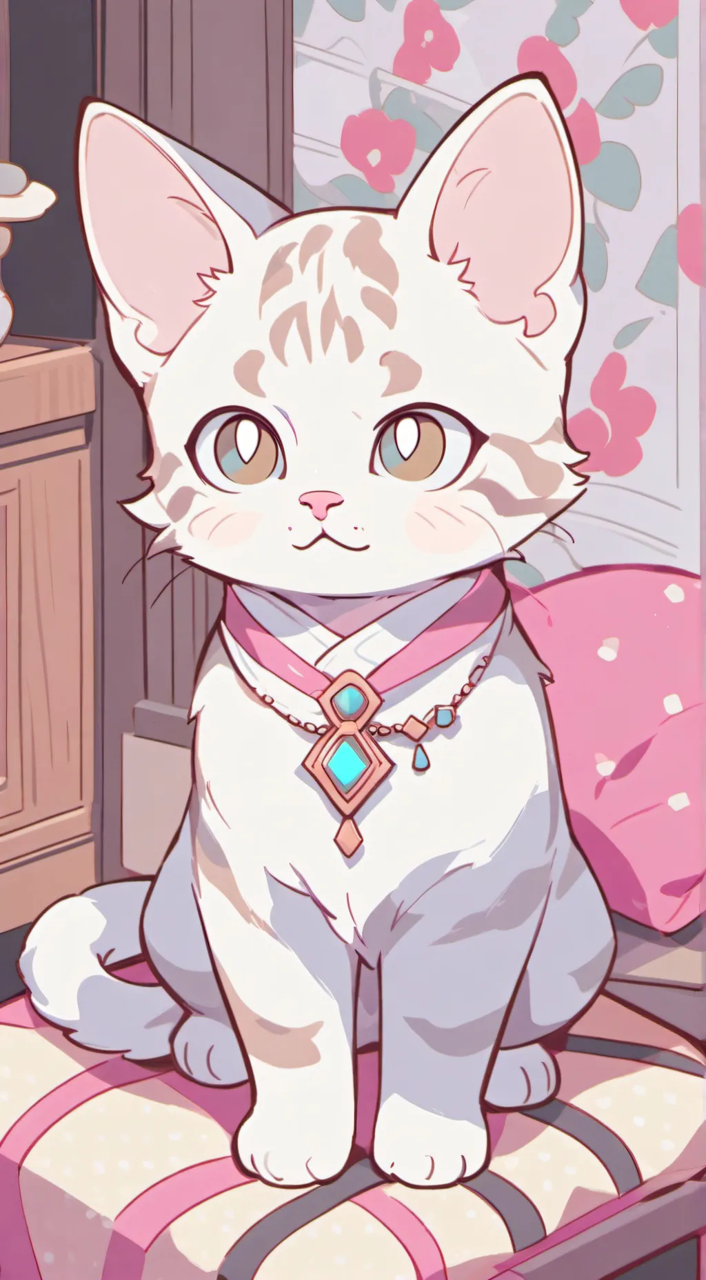 ai character: king cat :)  background