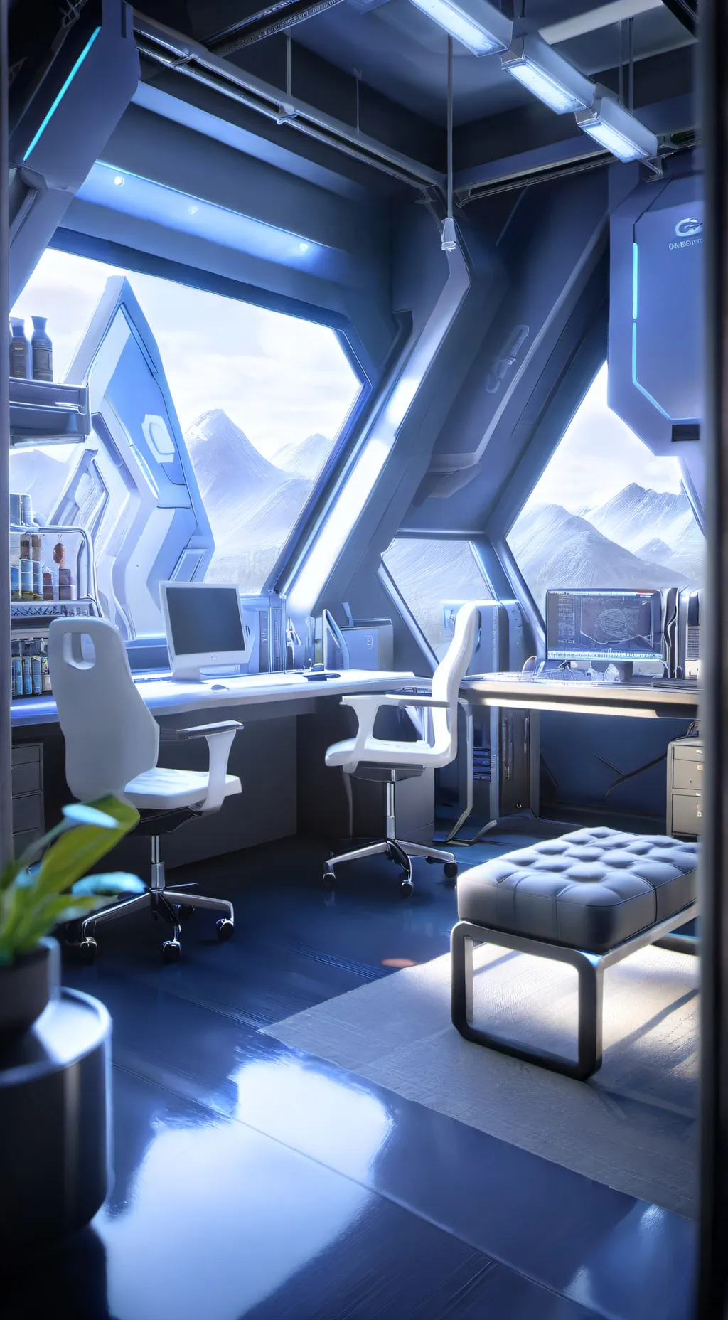 ai character: MD labratory background