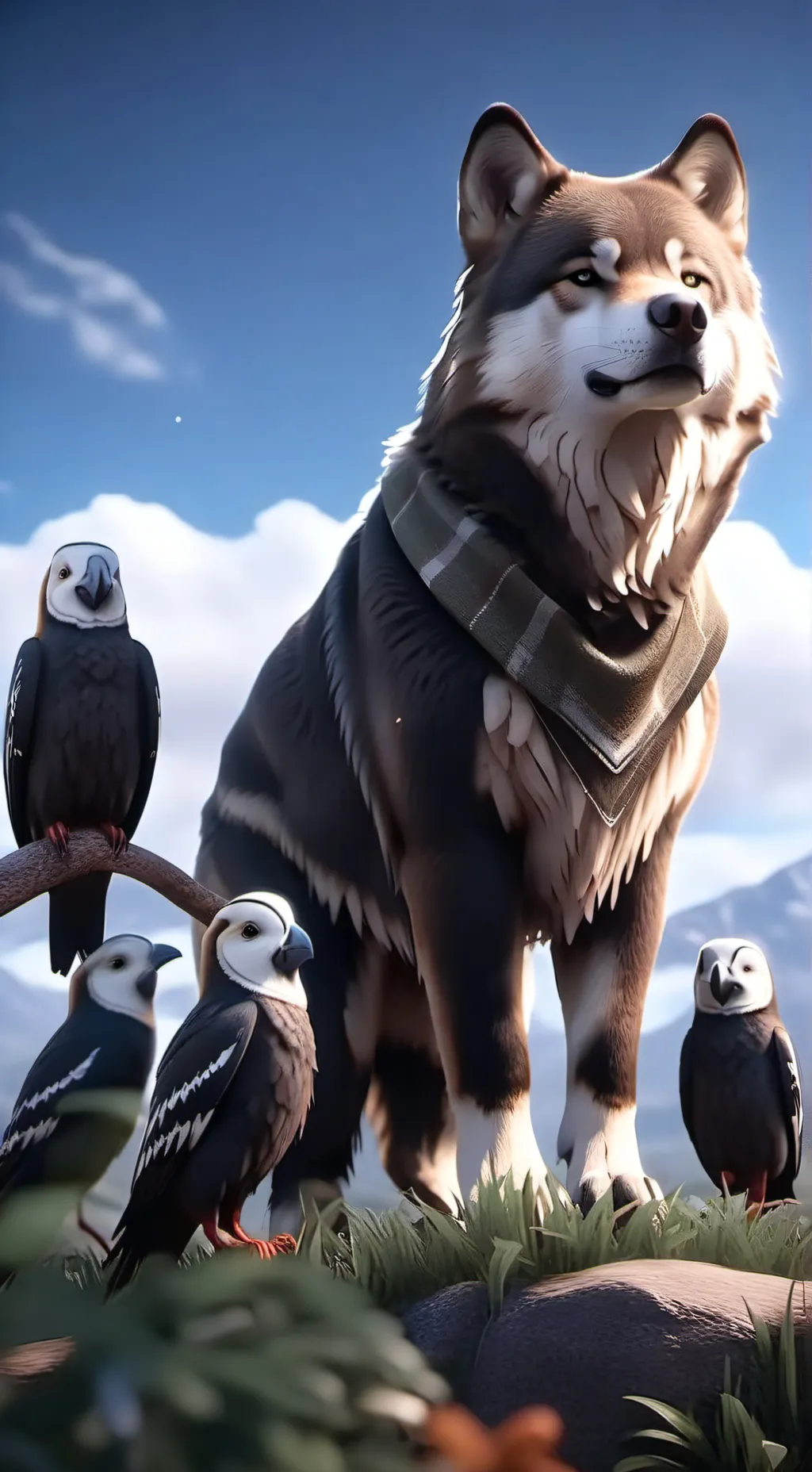 ai character: mundo animal da te background