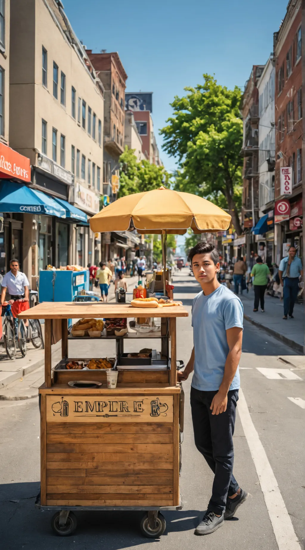 ai character: The Revenge of the Hotdog Tycoon background