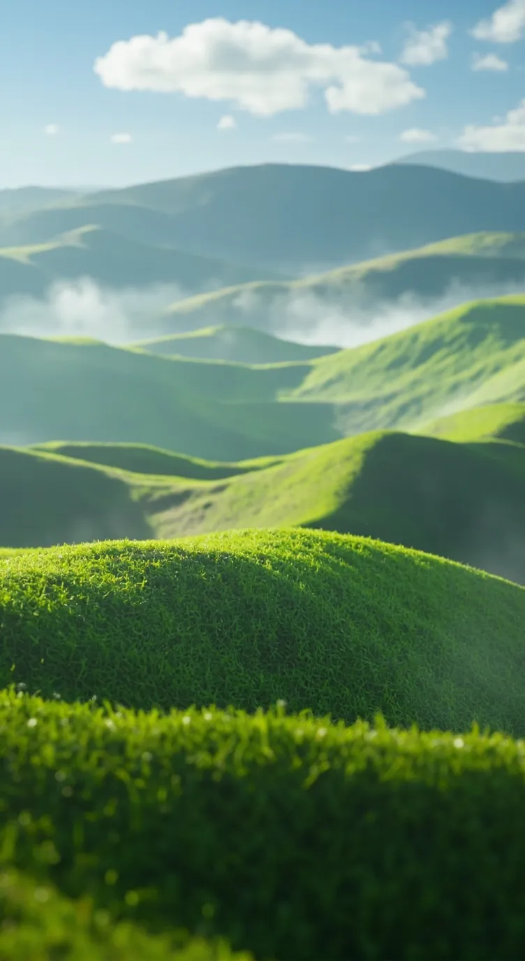 ai character: green hill city background