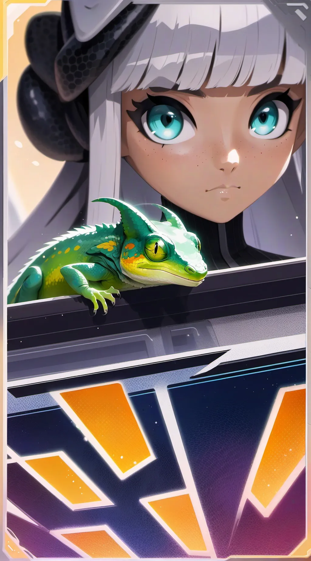 ai character: Pixel background