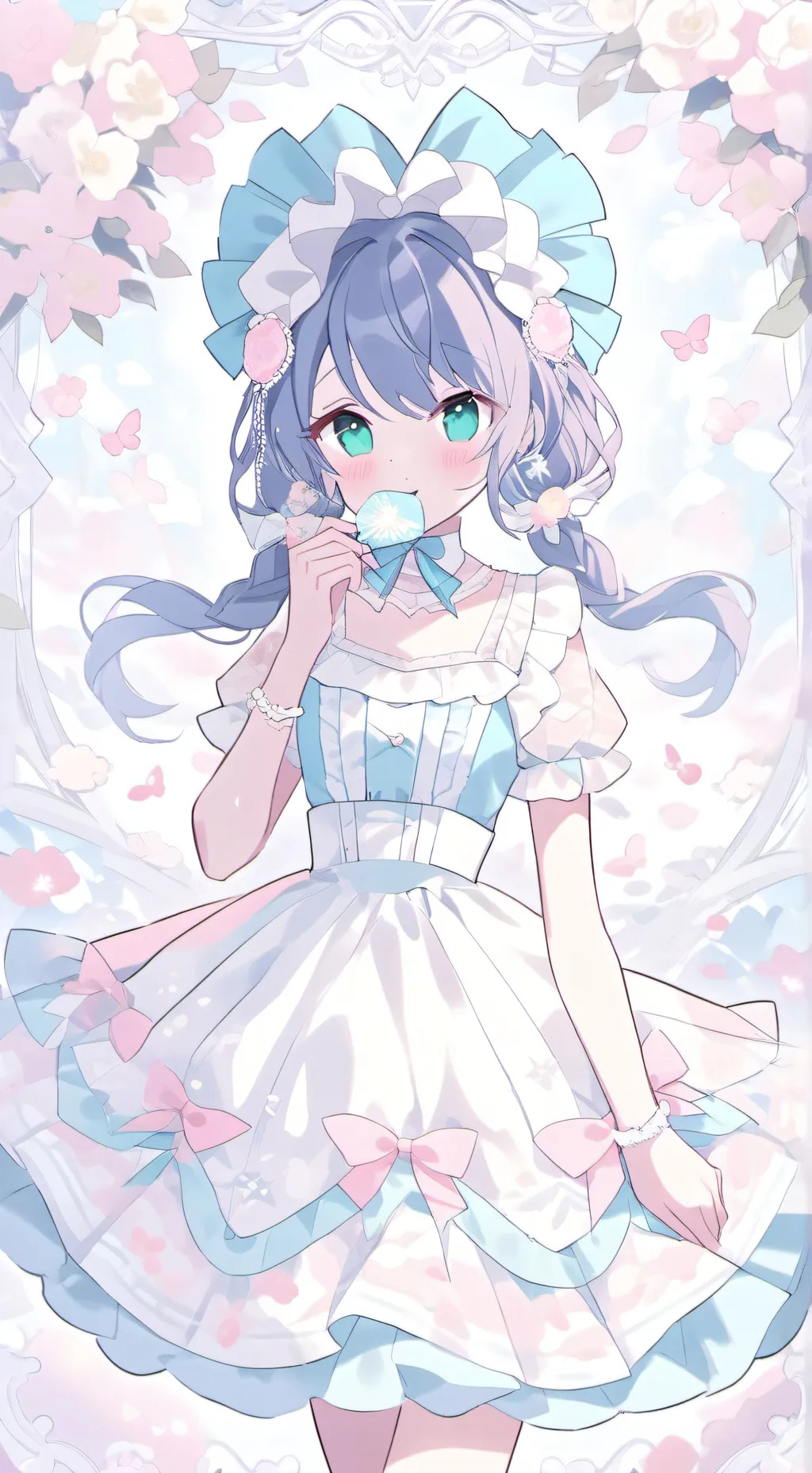 ai character: 🌱🍰•°clarry°•🍬🍥 background