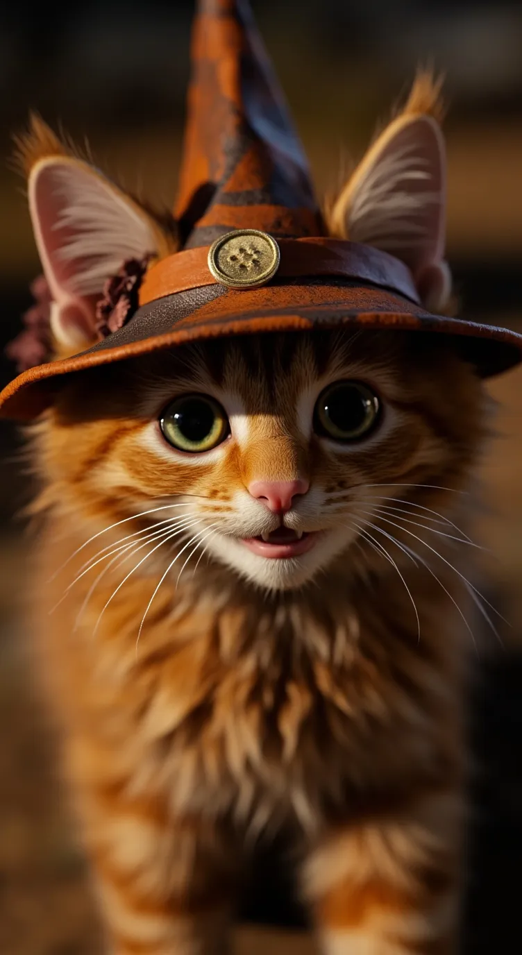 ai character: Orange cat background