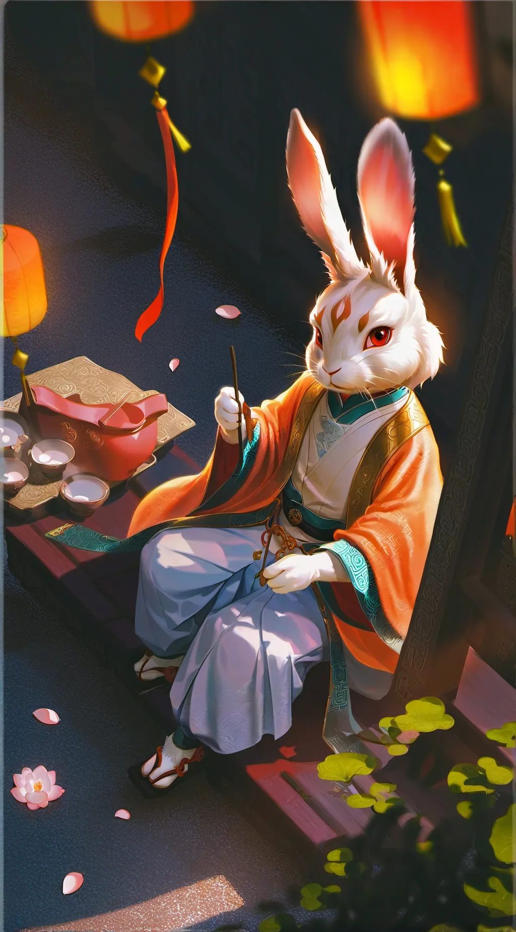 ai character: Kitsune background