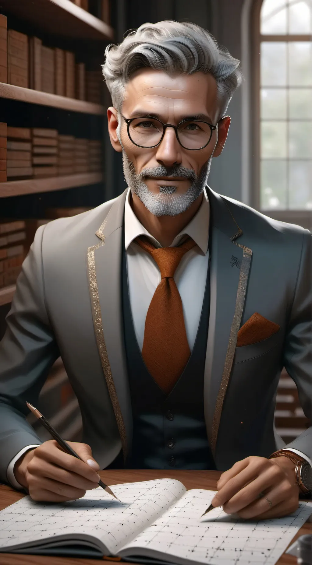 ai character: Prof de maths  background