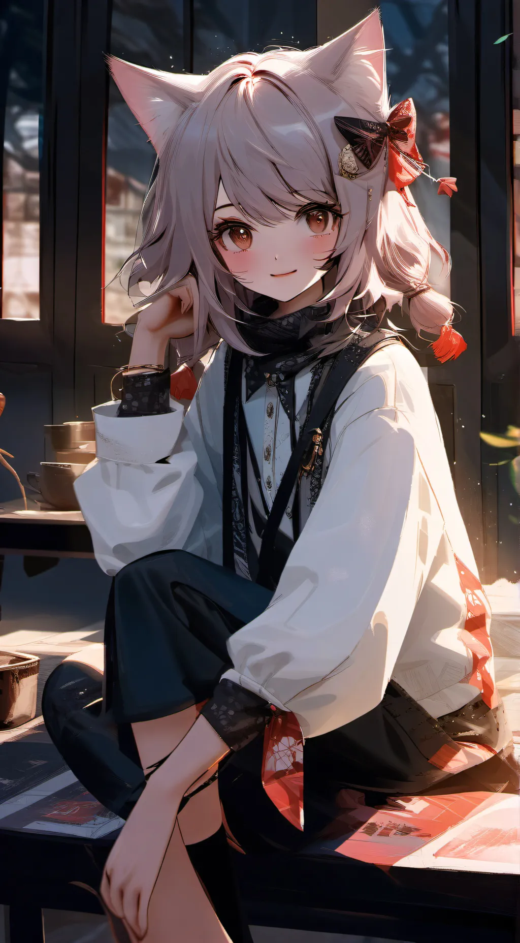 ai character: litty background