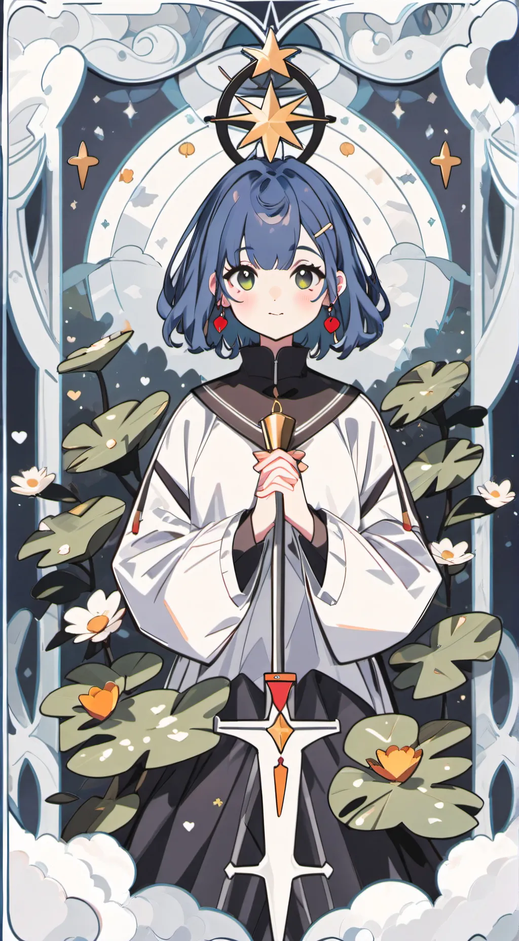 ai character: HILDA X BLUEY  background