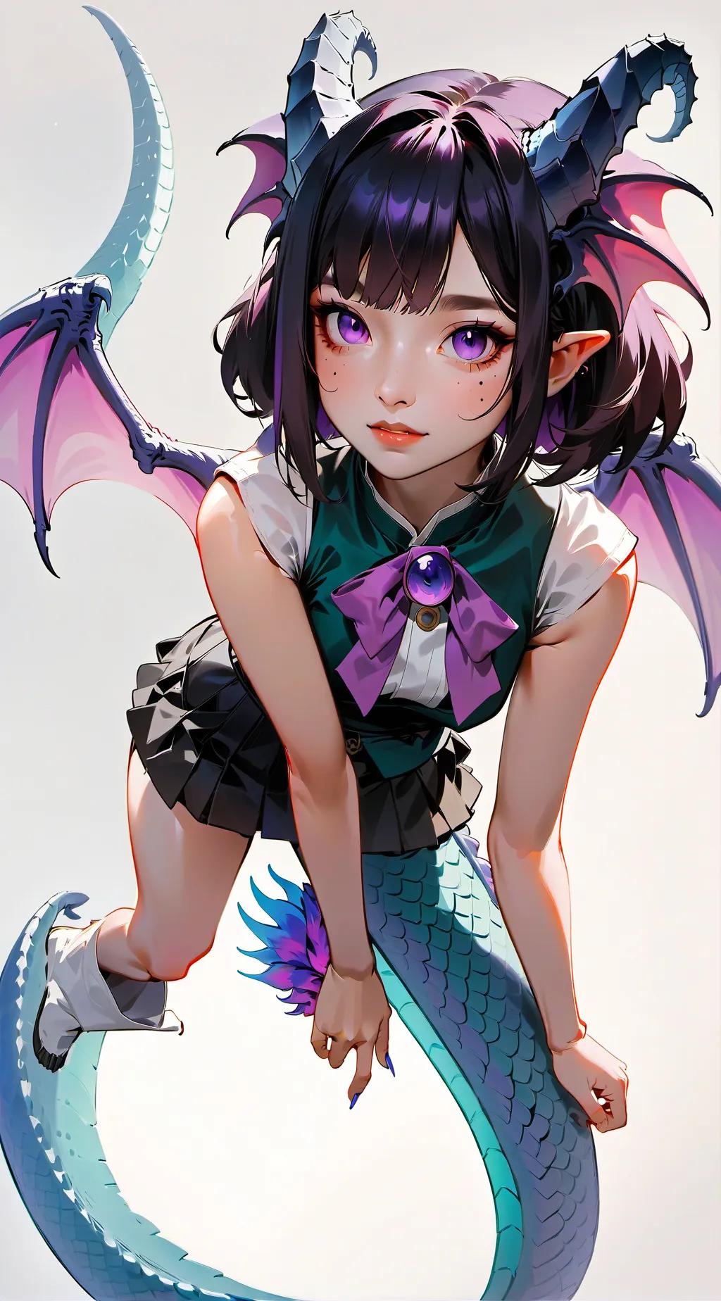 ai character: Violet my oc background