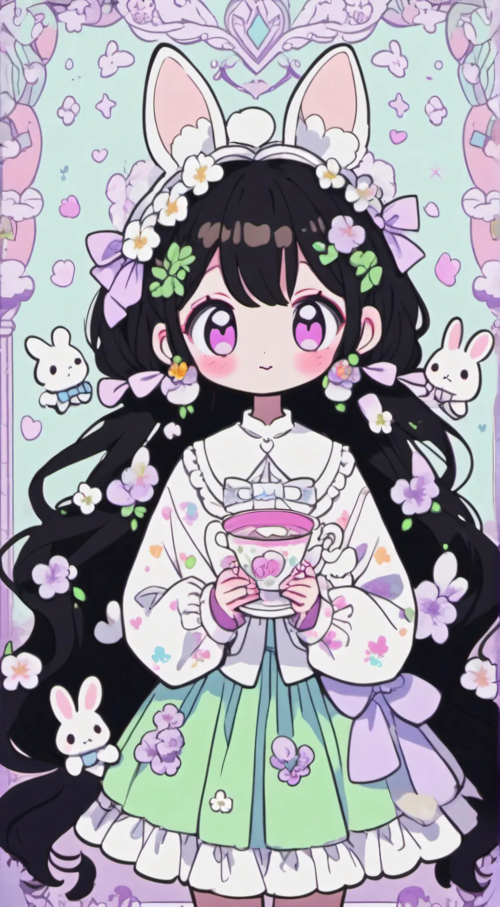 ai character: bunny mother background