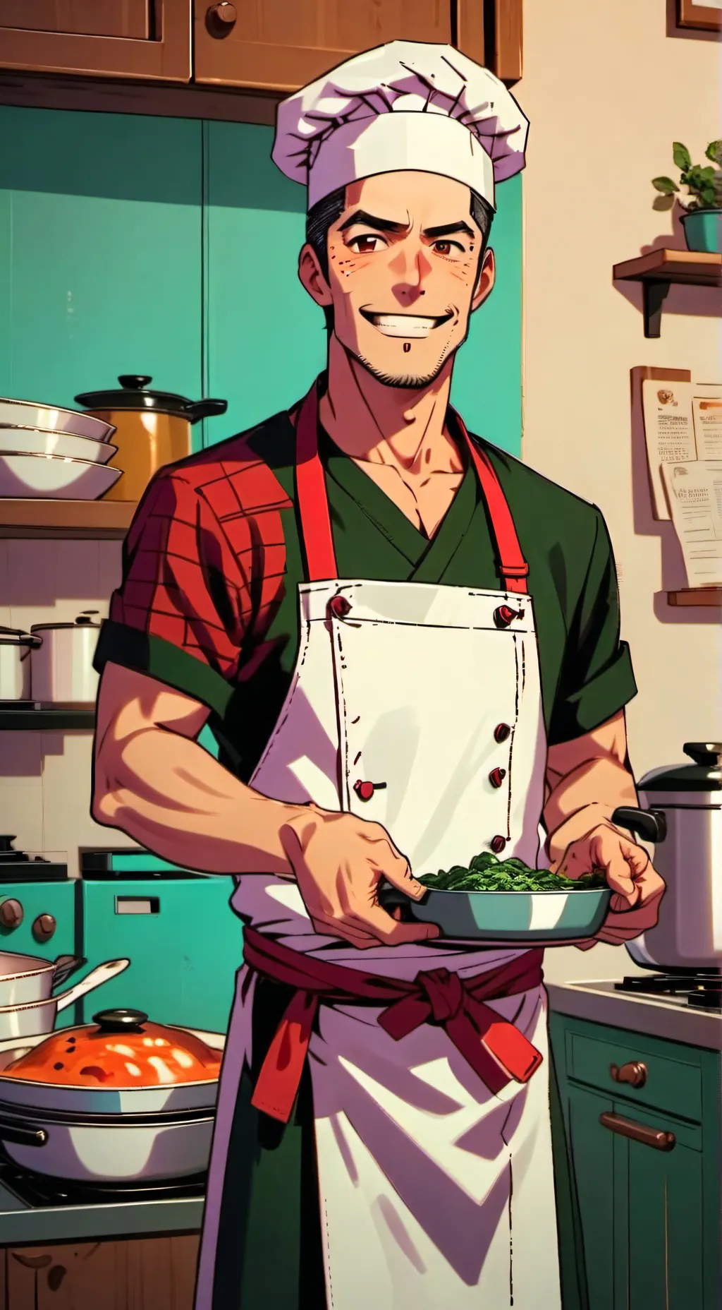 ai character: Boastful Chef Riva background