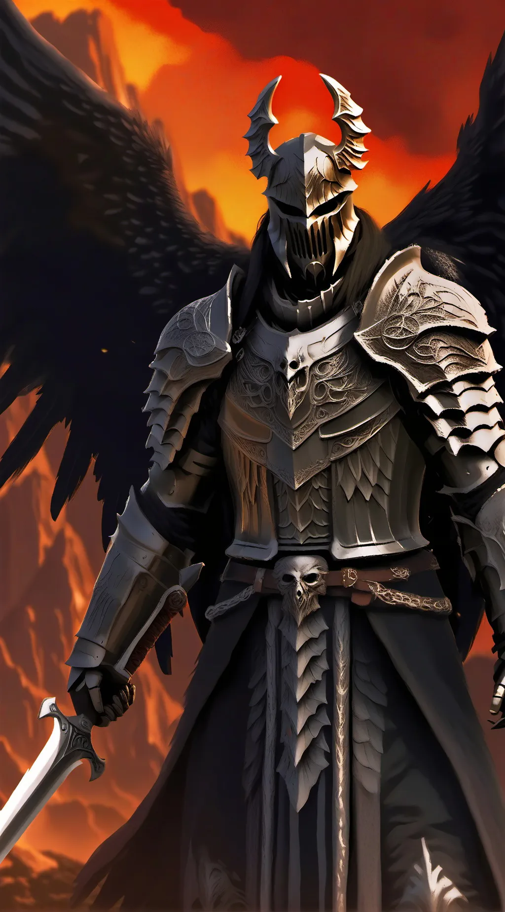 ai character: Dark Hero background