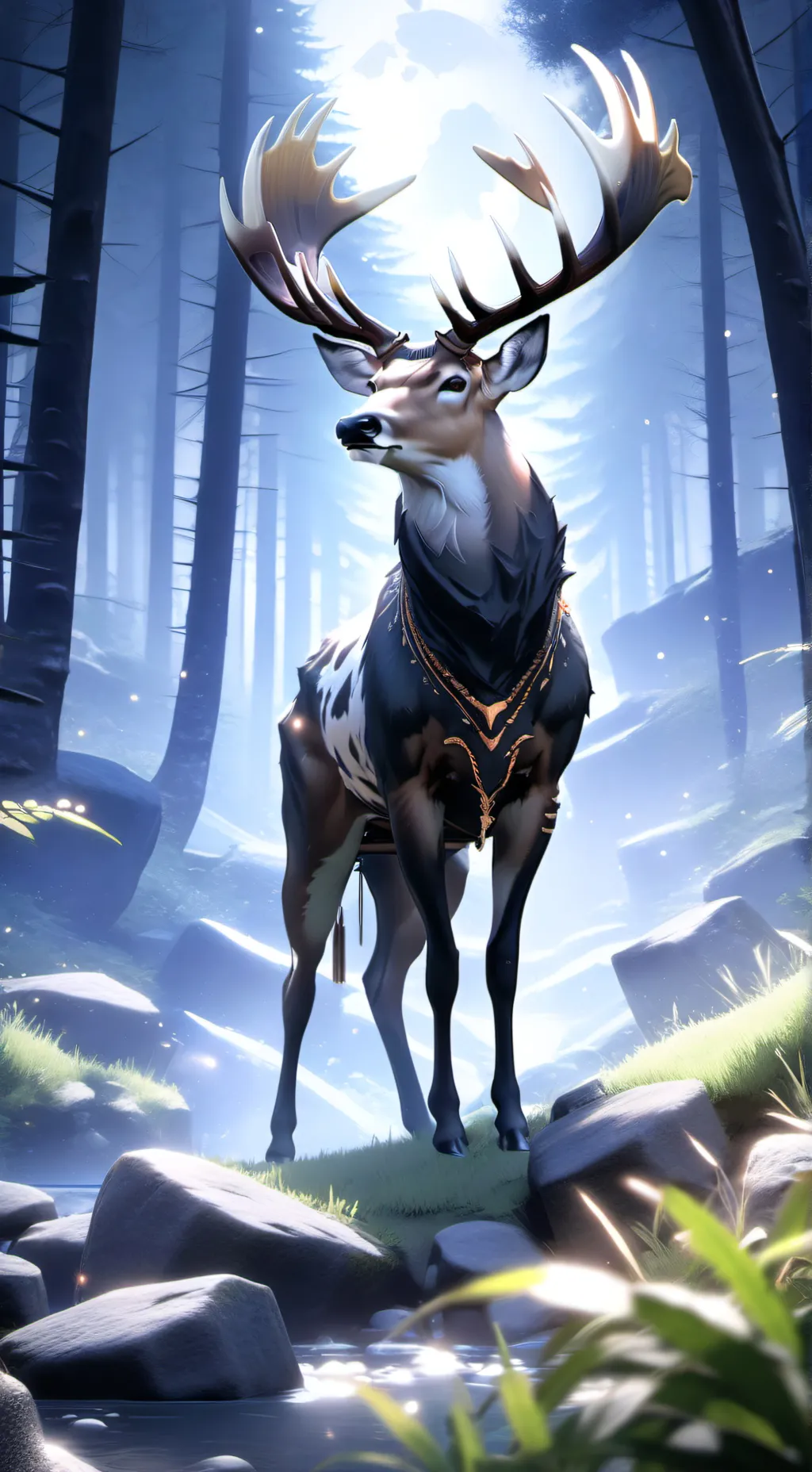 ai character: ciervo de 99 nitf background