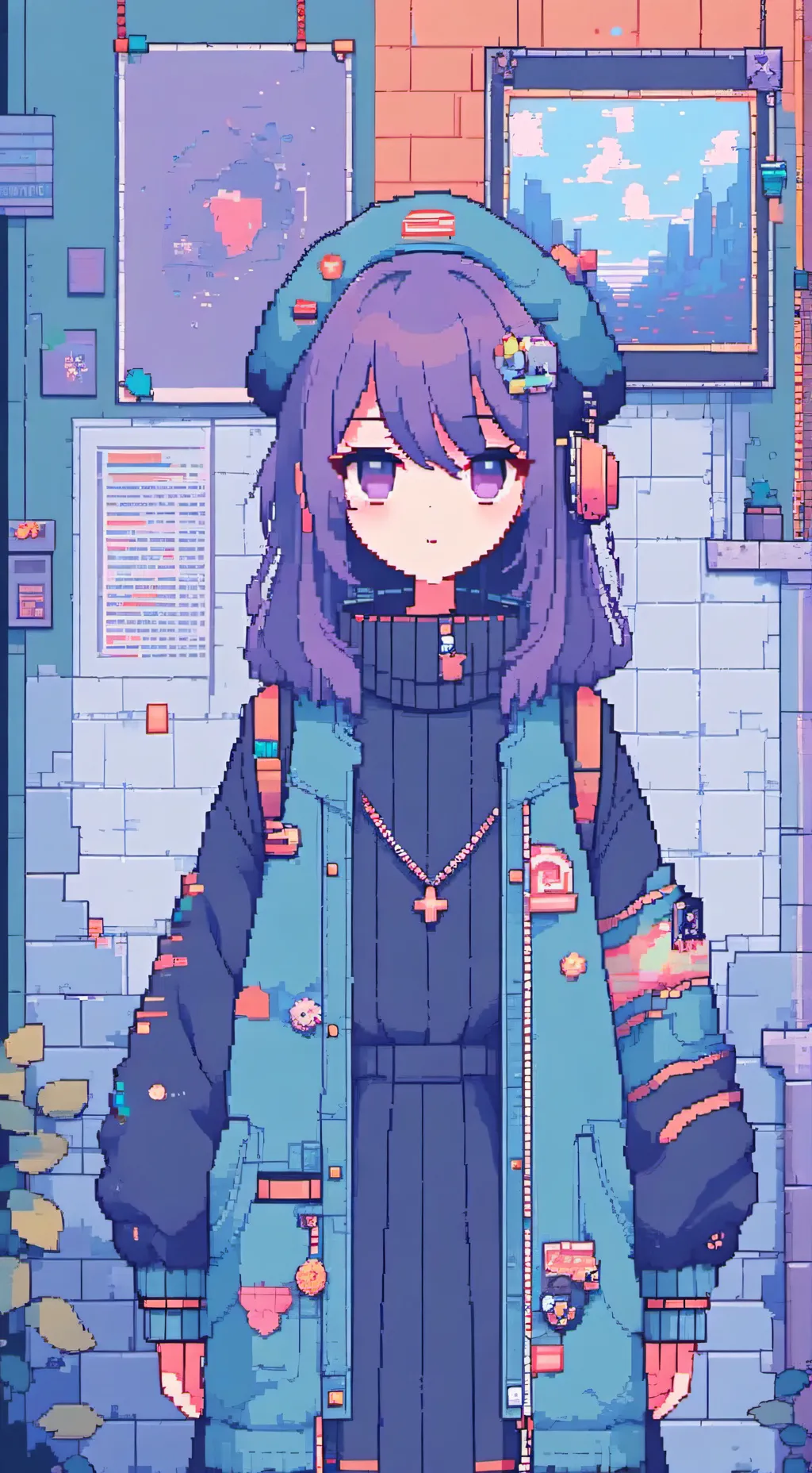 ai character: The misty girl... background