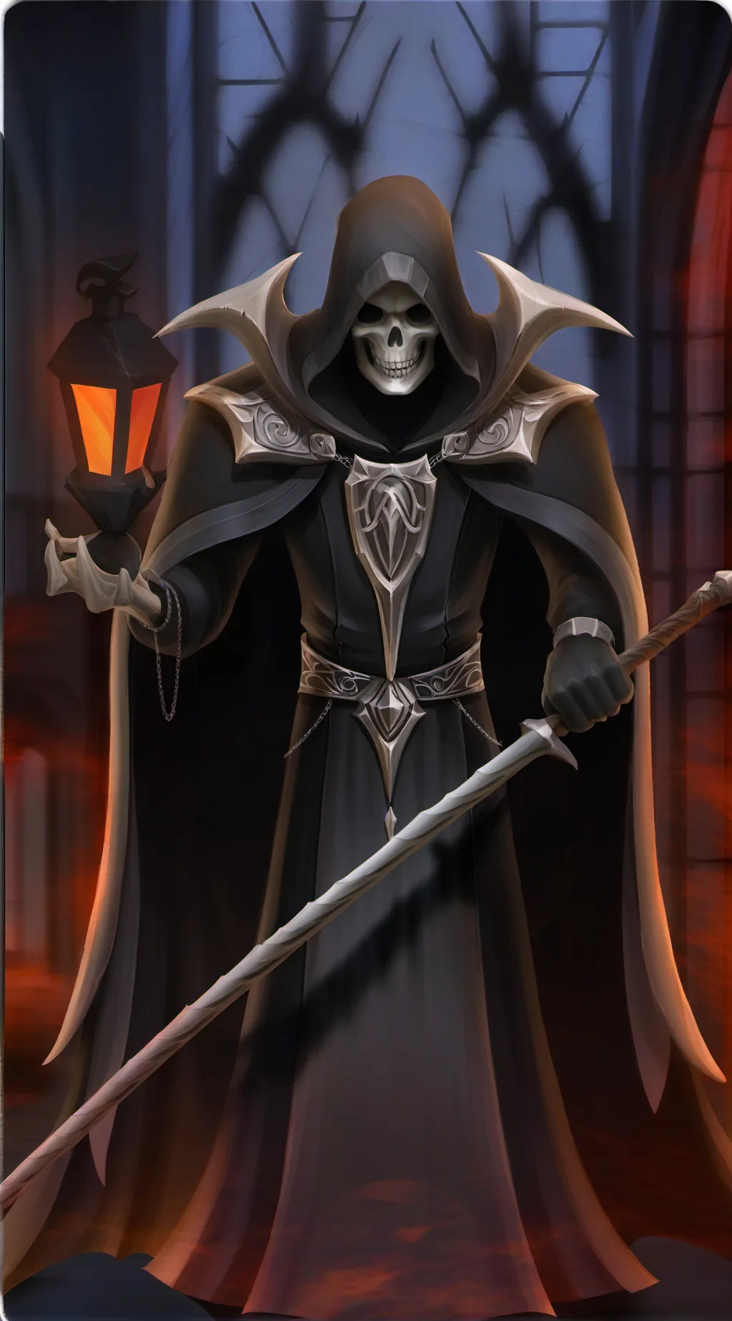 ai character: Grim reaper background