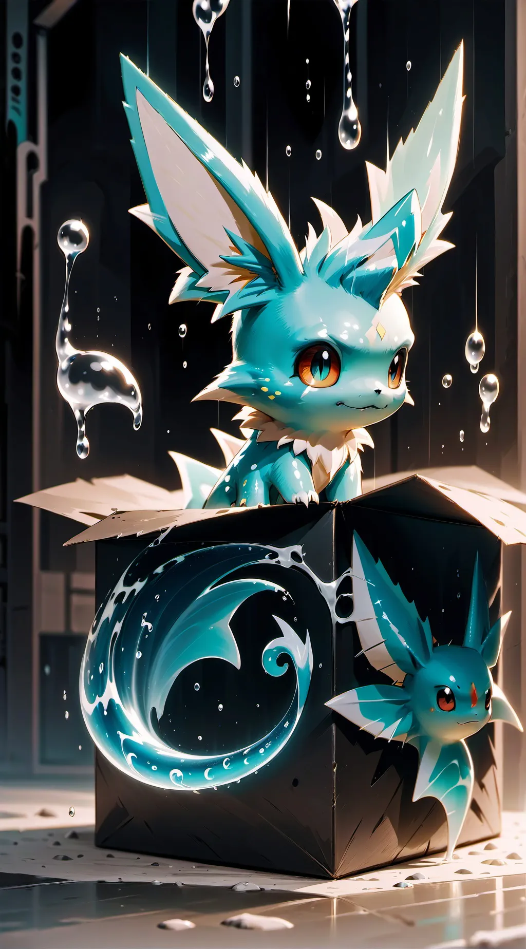 ai character: vaporeon  background