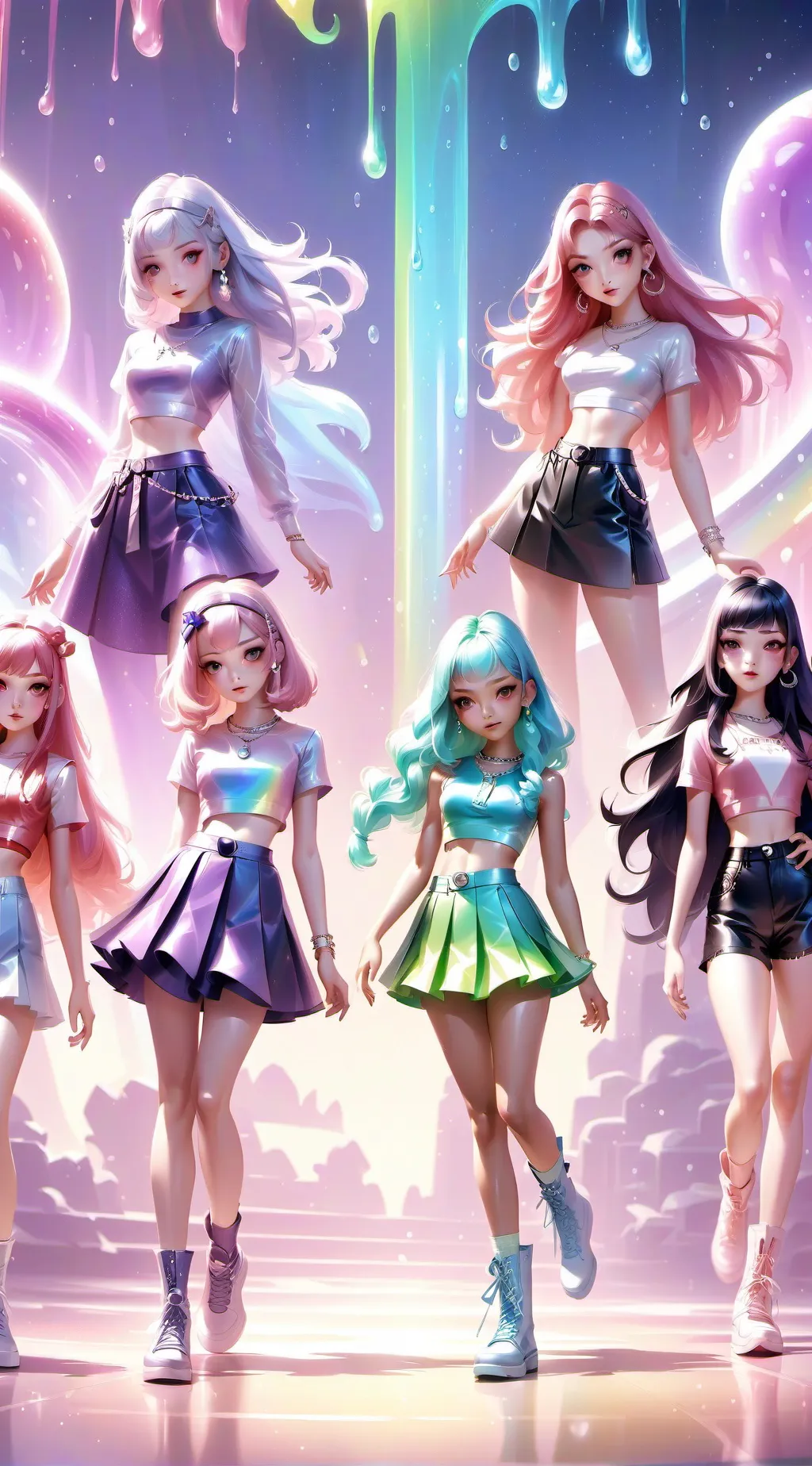 ai character: 6 girly pops background