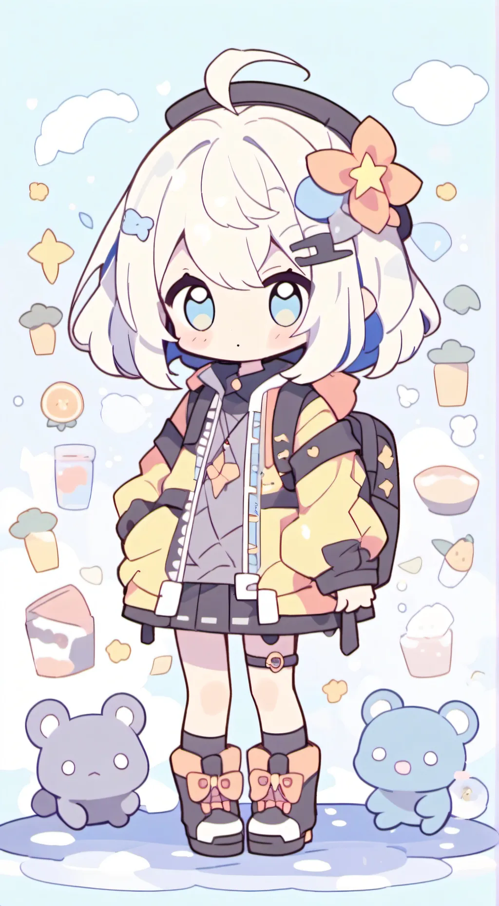 ai character: Beach background