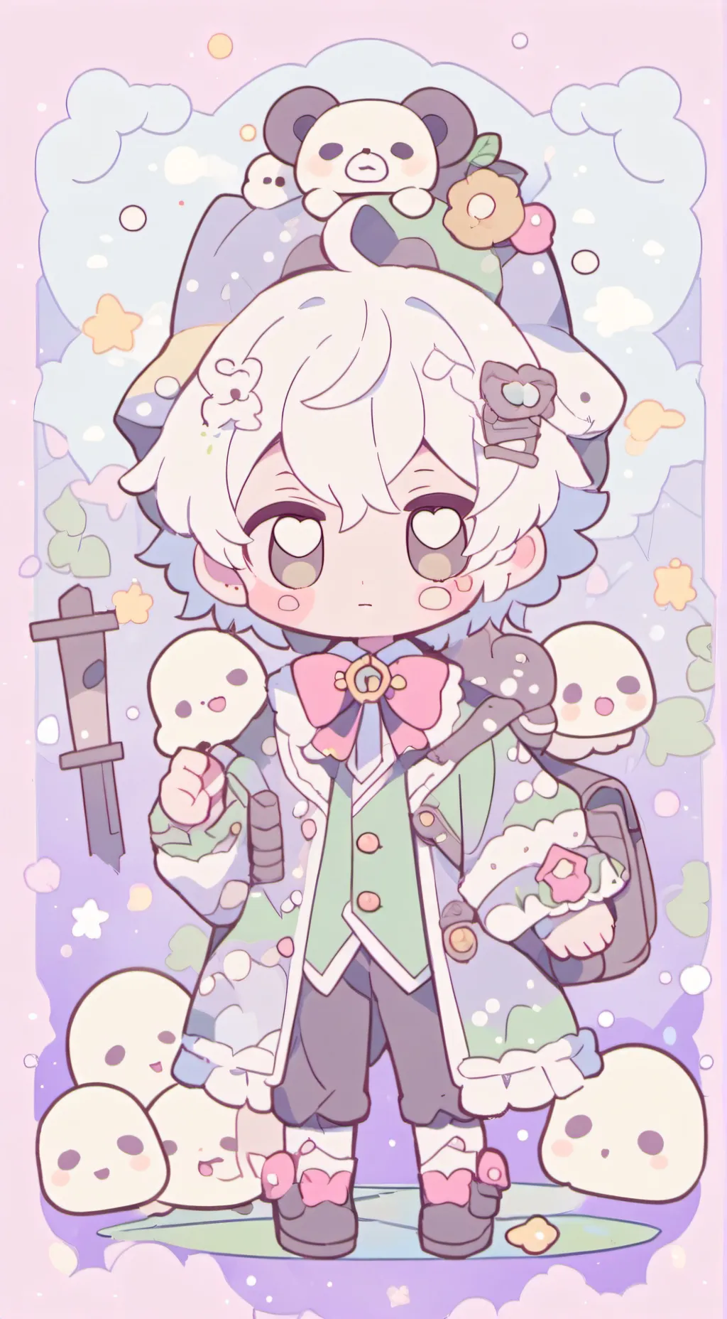 ai character: ghosty  background