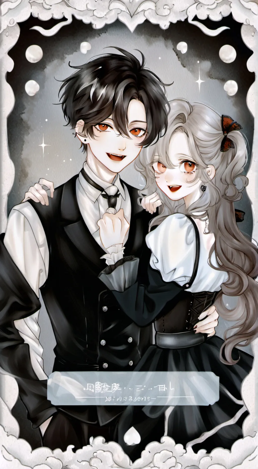 ai character: Vampire bf Leo  background