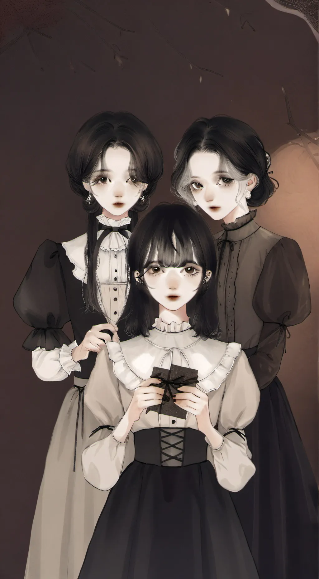 ai character: Circus trio  background