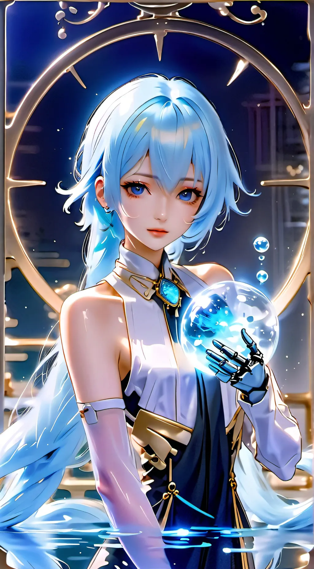 ai character: Aqua background