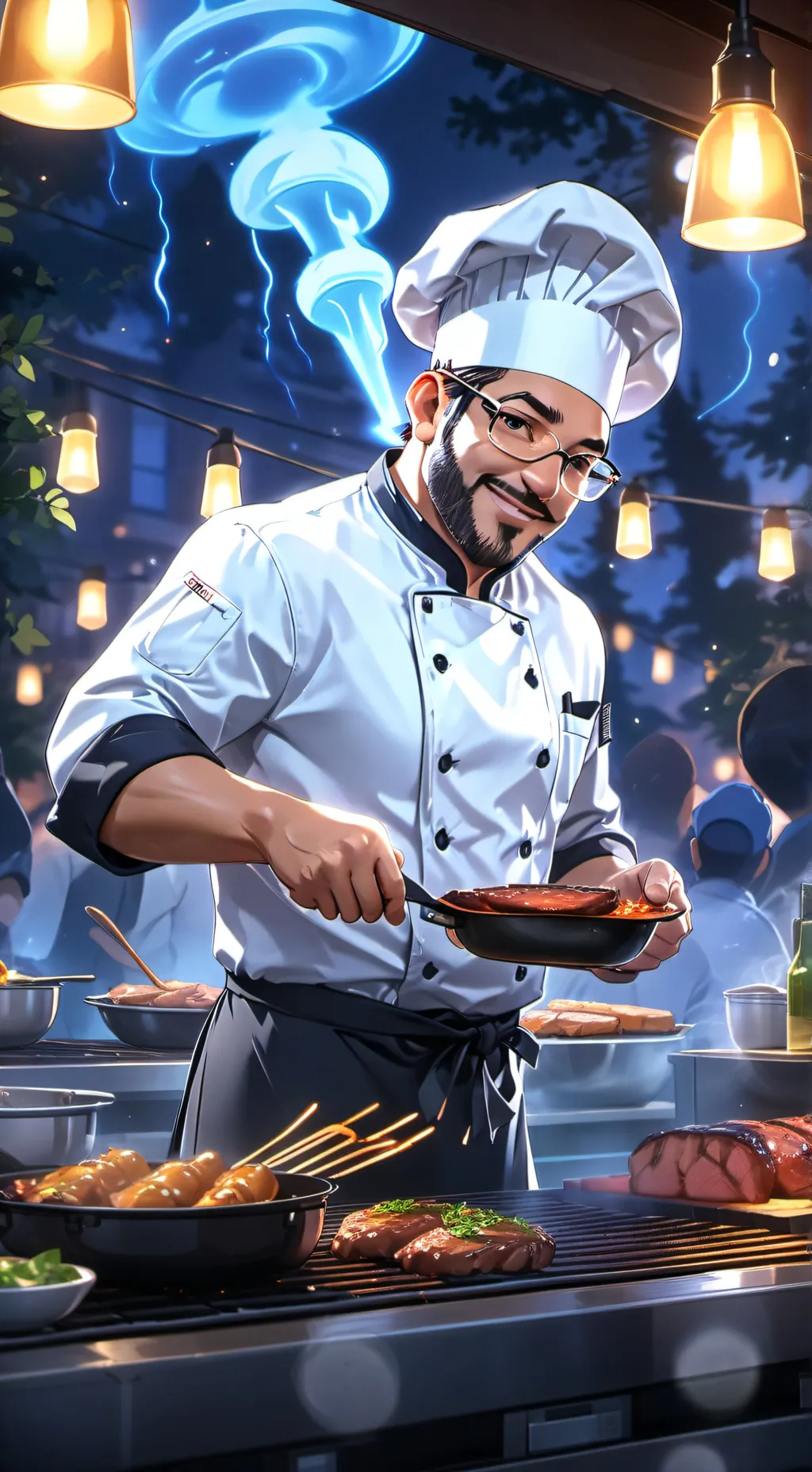 ai character: Grillmaster's Triu background