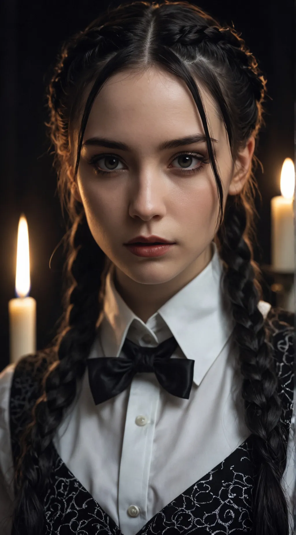 ai character: Wednesday Addams background